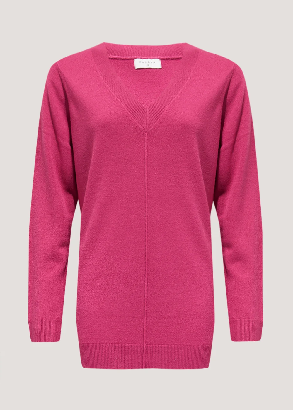 Bright Pink Super Soft V-Neck Jumper - 8 Image 1