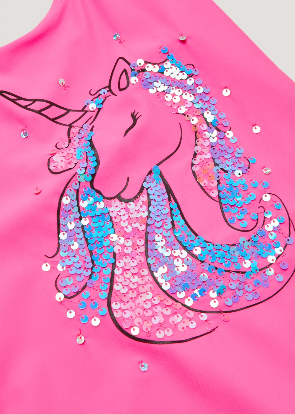 Girls Pink Unicorn Swim Costume (4-13yrs) - 4-5 Yrs Image 2