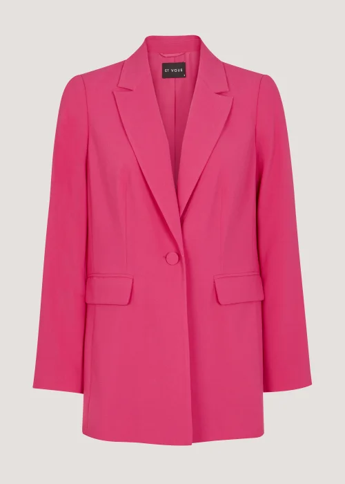 Et Vous Pink Crepe Blazer - 8 Image 5