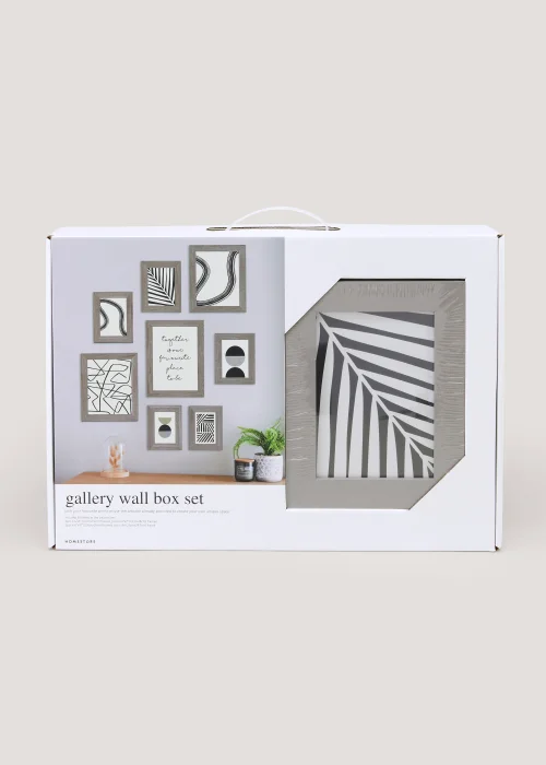 8 Pack Grey Wood Gallery Photo Frames Image 2
