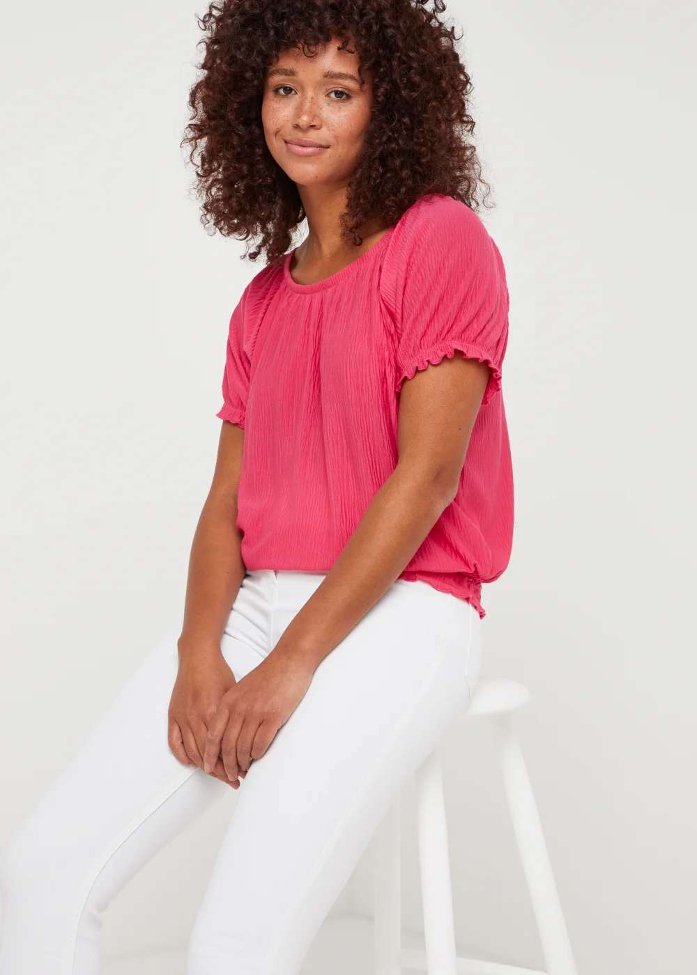 Pink Textured Top - 8 Image 3