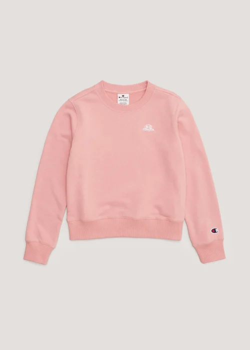Girls Champion Pink Crew Neck Sweatshirt (Small-XXL) - 7-8 Yrs Image 1
