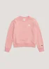 Girls Champion Pink Crew Neck Sweatshirt (Small-XXL) - 7-8 Yrs Image 1