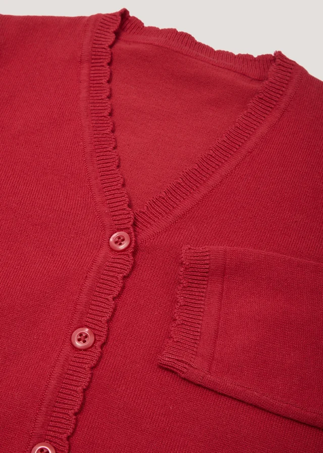 Girls 2 Pack Red School Cardigans (3-13yrs)
