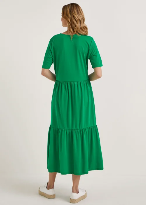 JDY Green Tiered Dress - 8 Image 2