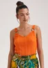 Orange Ring Vest Top - Size 8 Image 1