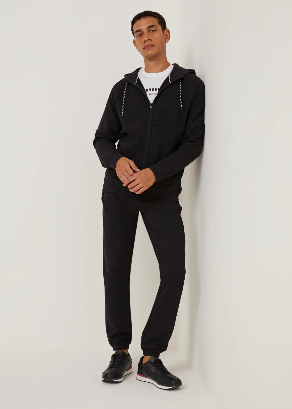 US Athletic Black Military Zip Up Hoodie - M Image 4