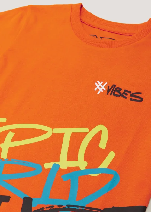Boys Orange Graffiti Print - 4 Yrs Image 2