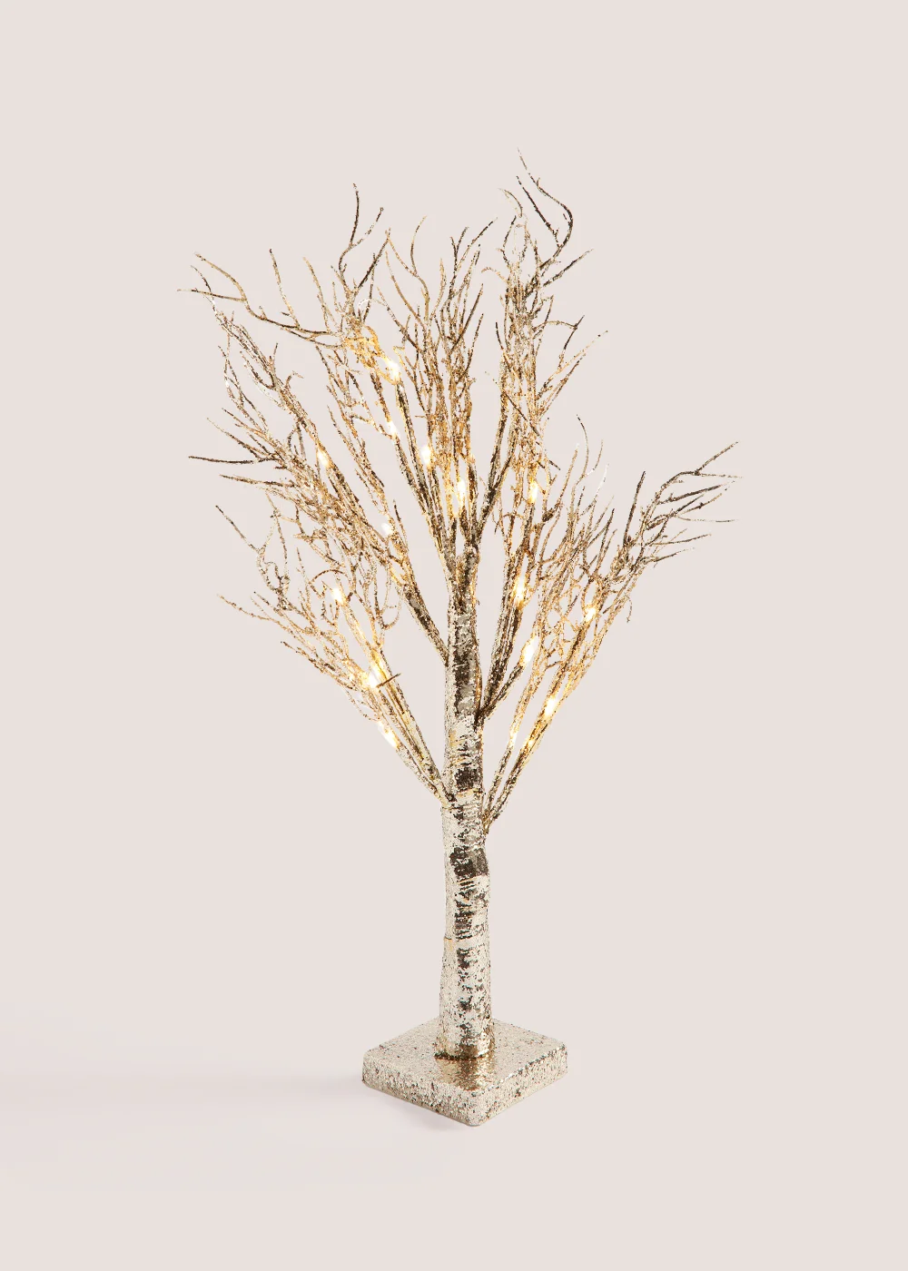 Gold LED Glitter Tree (60cm) Image 1