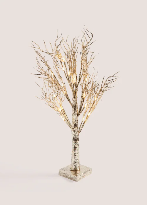 Gold LED Glitter Tree (60cm) Image 1