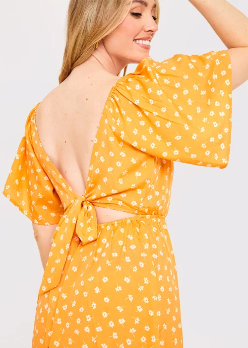 In the Style Jac Jossa Orange Floral Print Swing Dress - 8 Image 5