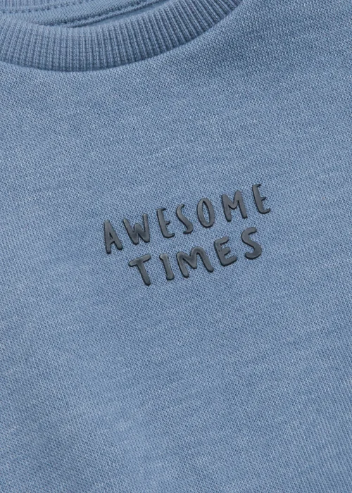 Baby Blue Slogan Crew Neck Sweatshirt (Newborn-23mths) - 0-3 months Image 2
