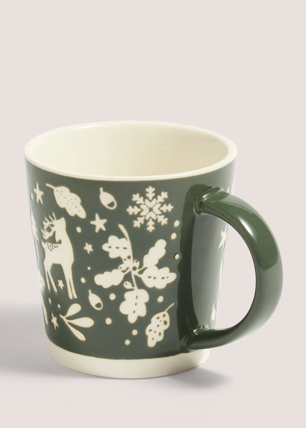 Green Christmas Stag Mug (9.5cm x 9.5cm) Image 1