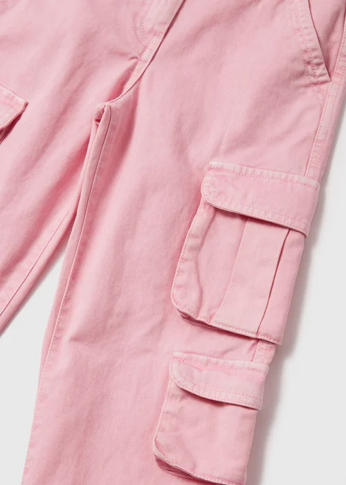 Girls Pink Cargo Pants (7-15yrs) - Age 10 Years Image 2