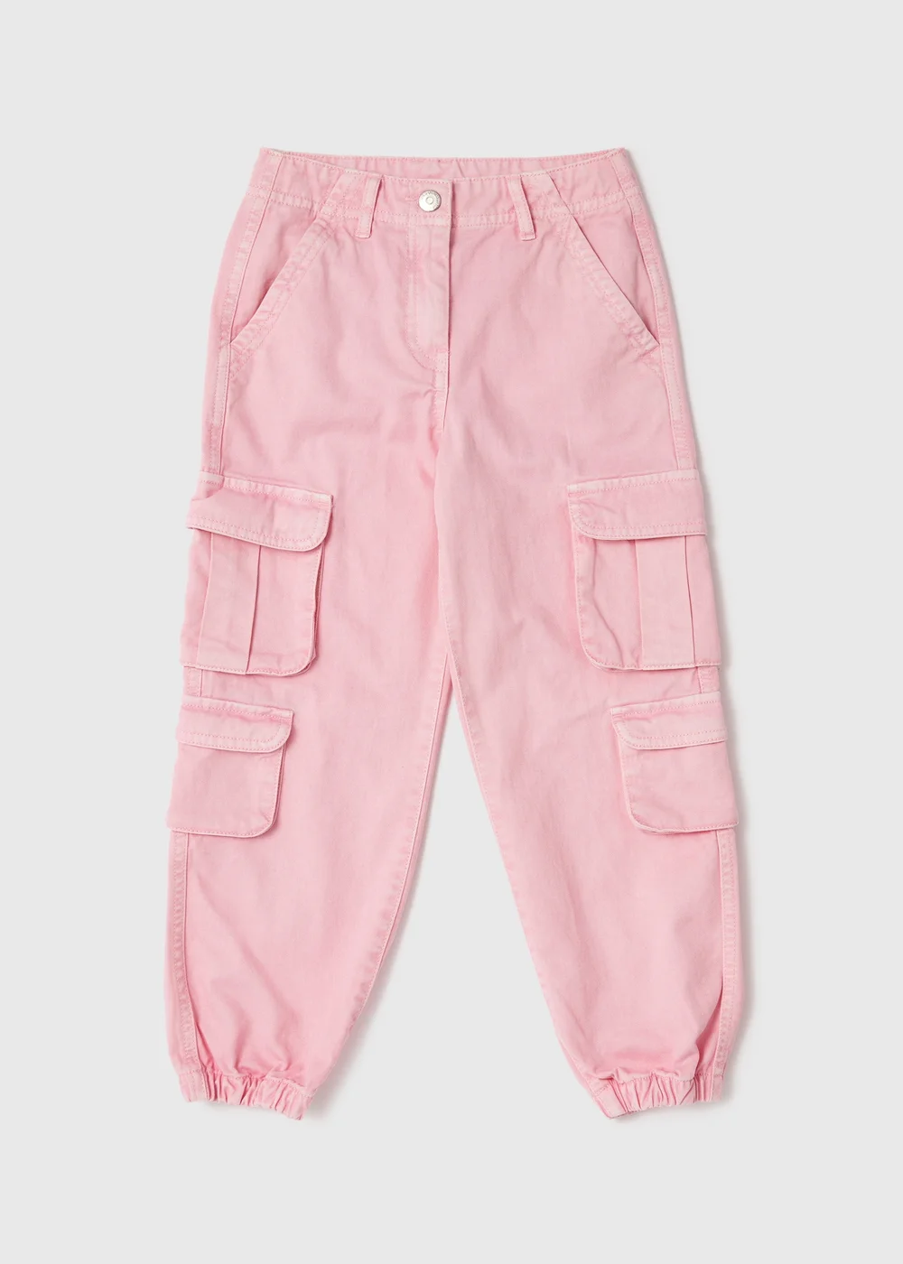 Girls Pink Cargo Pants (7-15yrs) - Age 10 Years Image 1