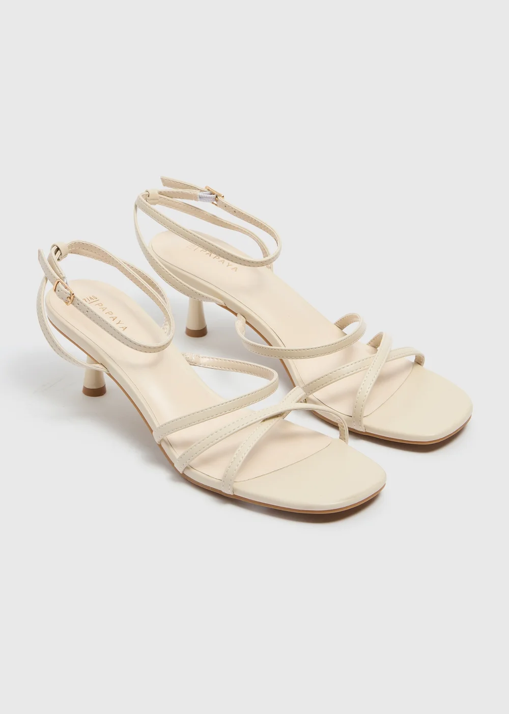 Stone Strappy Kitten Heels - Size 3 Image 1
