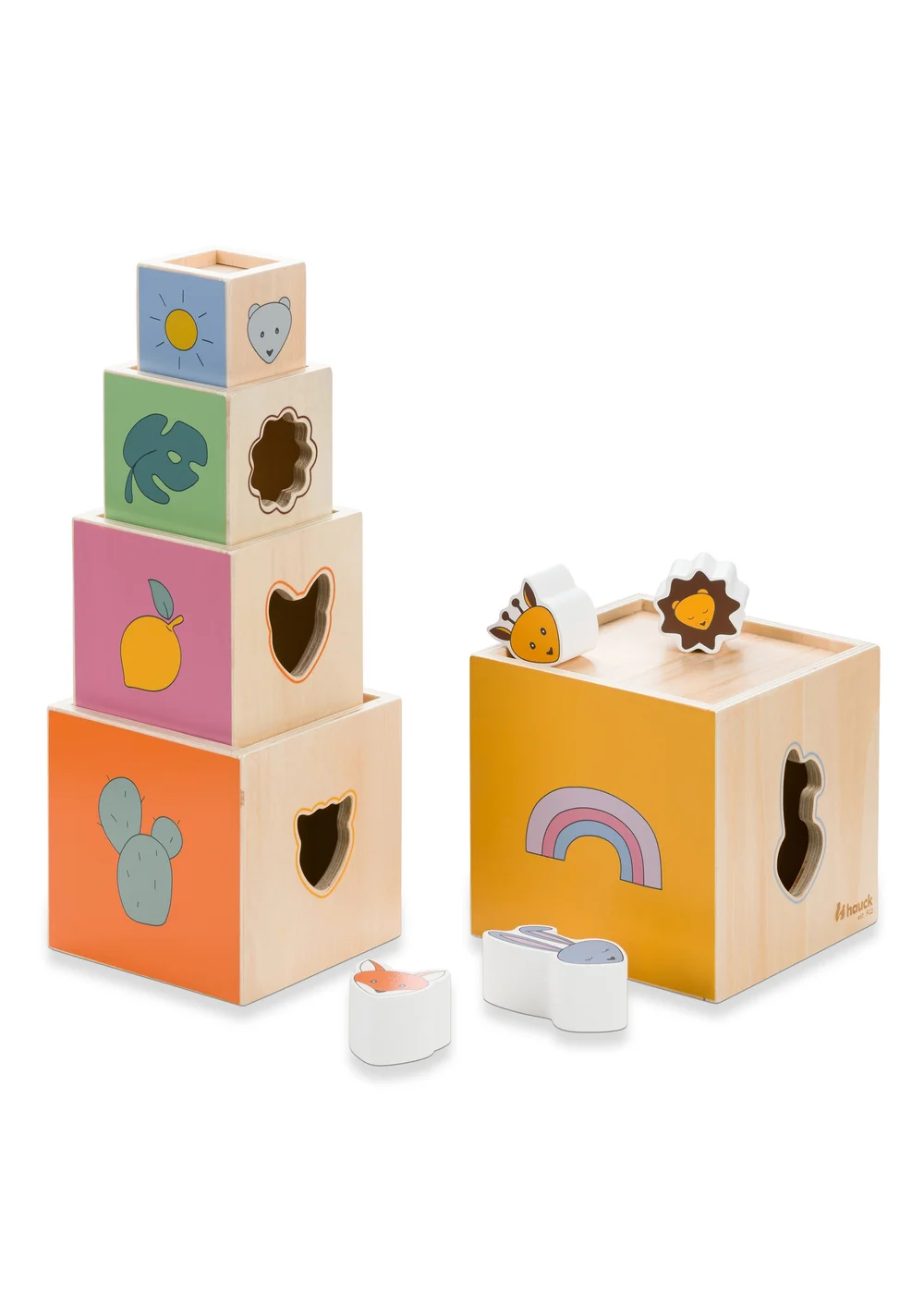Hauck Stack N Raise Wooden Playset - One Size Image 1