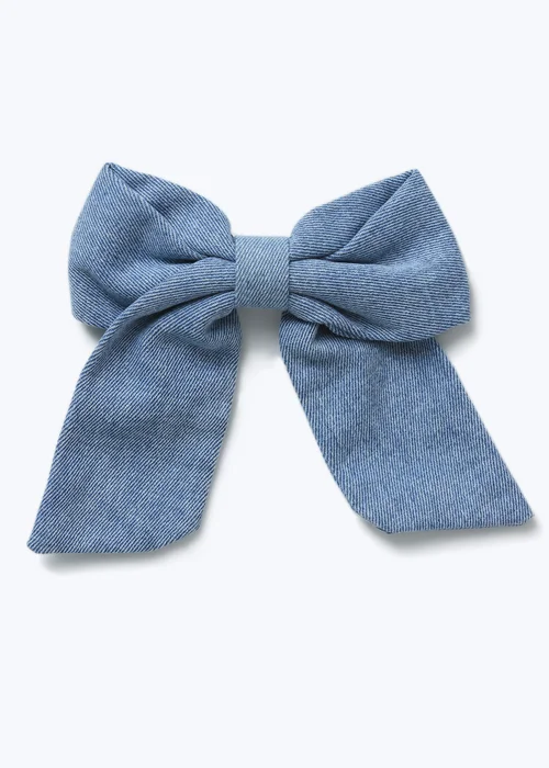 Muse Denim Bow Clip - One Size Image 1