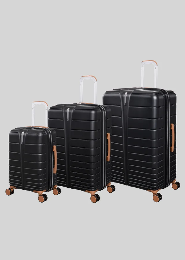 IT Luggage Black Fascinate Hardshell Suitcase