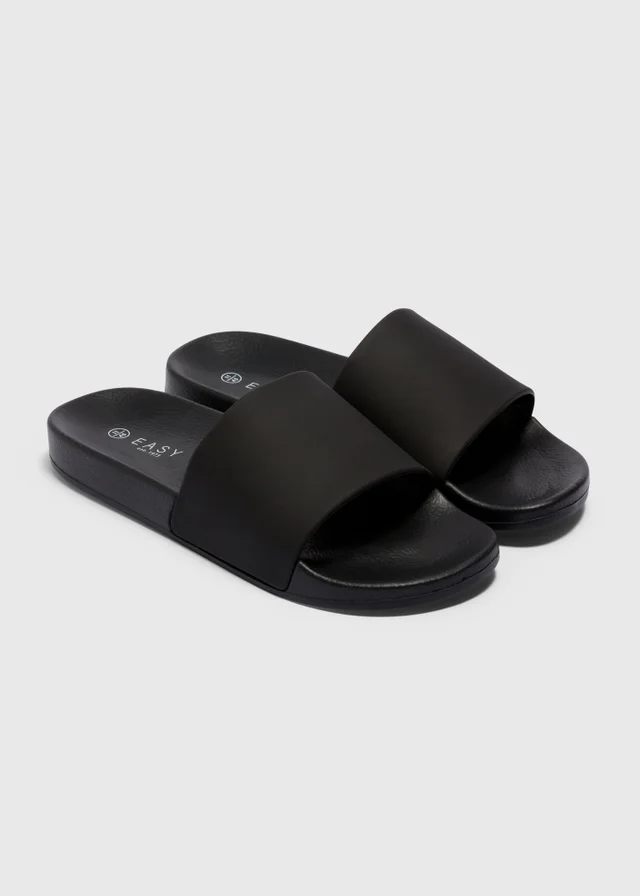 Black Comfort Sliders