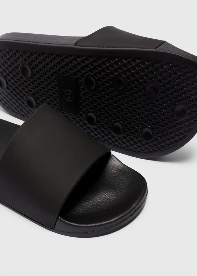 Black Comfort Sliders