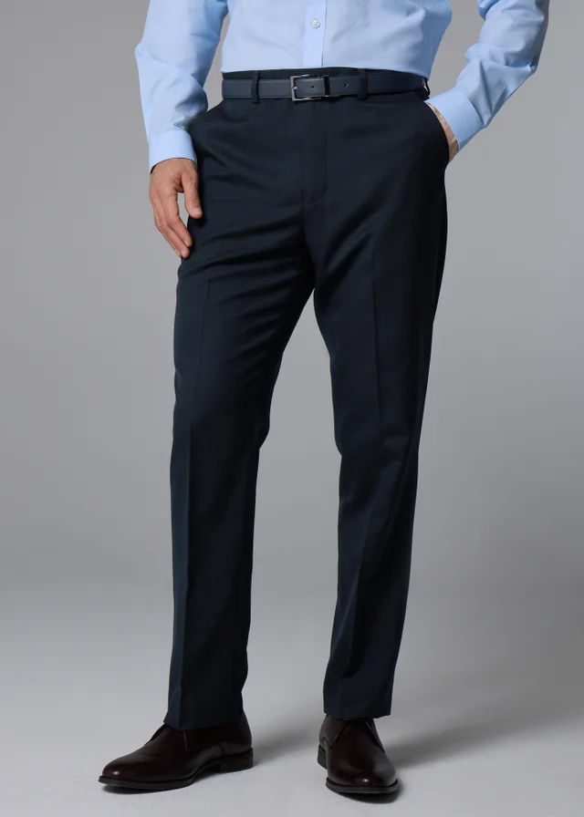 Taylor & Wright Albury Navy Birdseye Regular Fit Suit Trousers