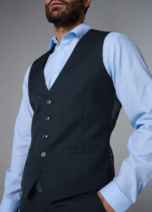 Taylor & Wright Albury Navy Birdseye Suit Waistcoat