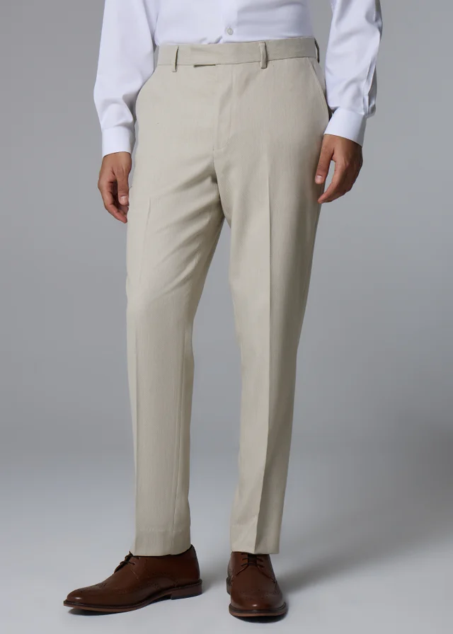 Taylor & Wright Fairmont Stone Texture Slim Fit Suit Trouser