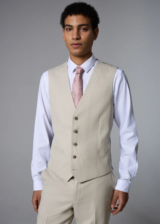 Taylor & Wright Fairmont Stone Texture Suit Waistcoat