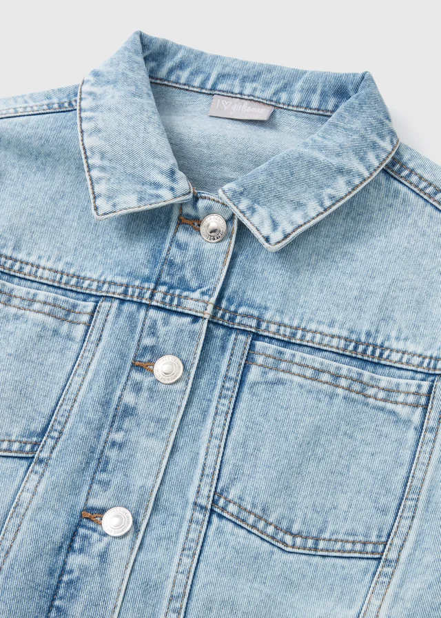 Girls Mid Wash Denim Jacket (7-15yrs)