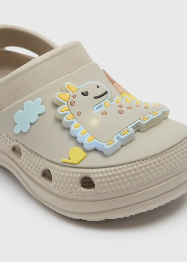 Kids Stone Dino Light Up Clog (Younger 4/5 - Older 1/2)