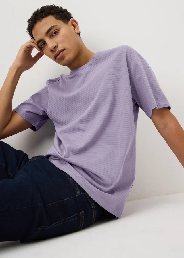 Purple Textured T-Shirt