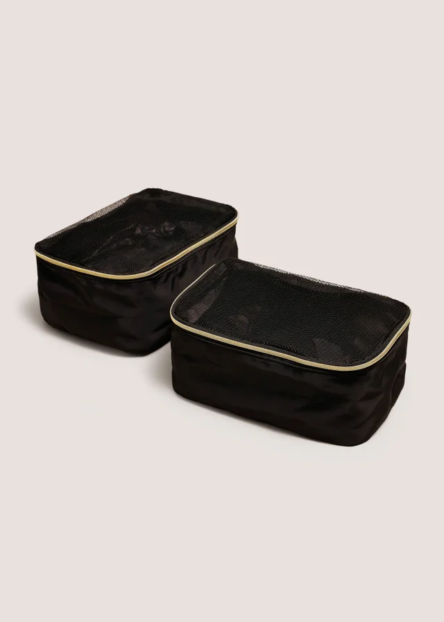 2 Pack Black Packing Cubes