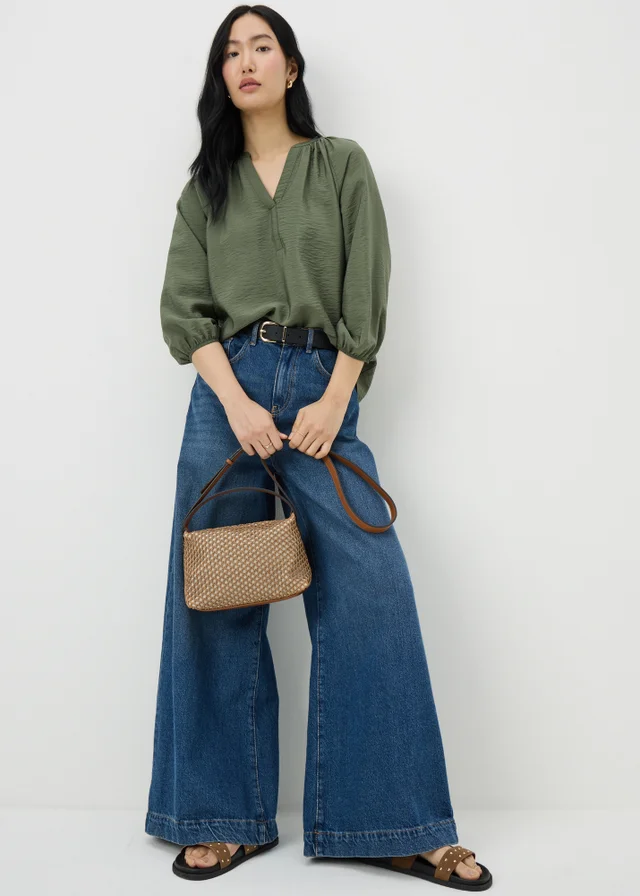Natural Straw Camera Bag