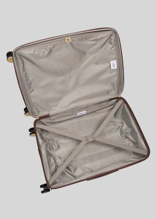 IT Luggage Chocolate Statuesque High Shine Suitcase