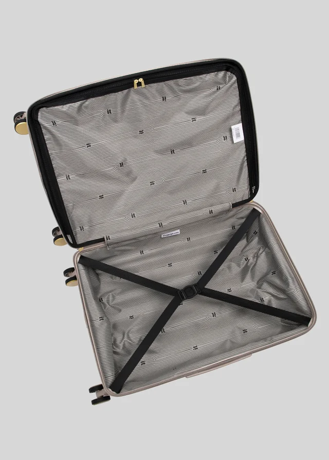 IT Luggage Cream Statuesque High Shine Suitcase