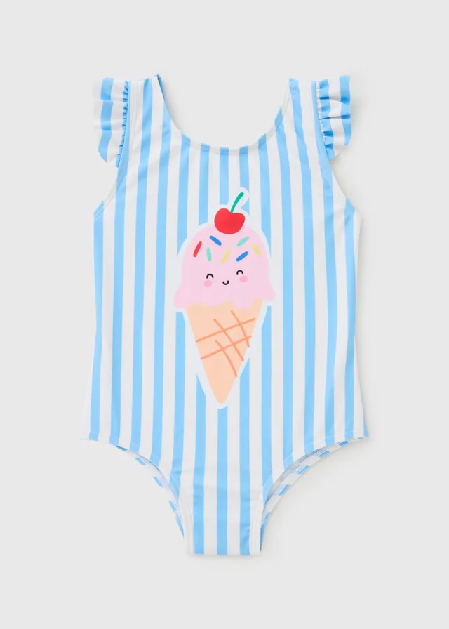 Girls Multicolour Ice Cream Swimming Costume (1-7yrs)