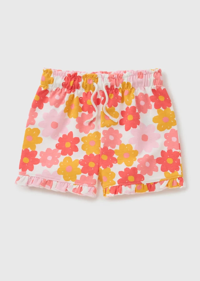 Girls Multicolour Flower Shorts (1-7yrs)
