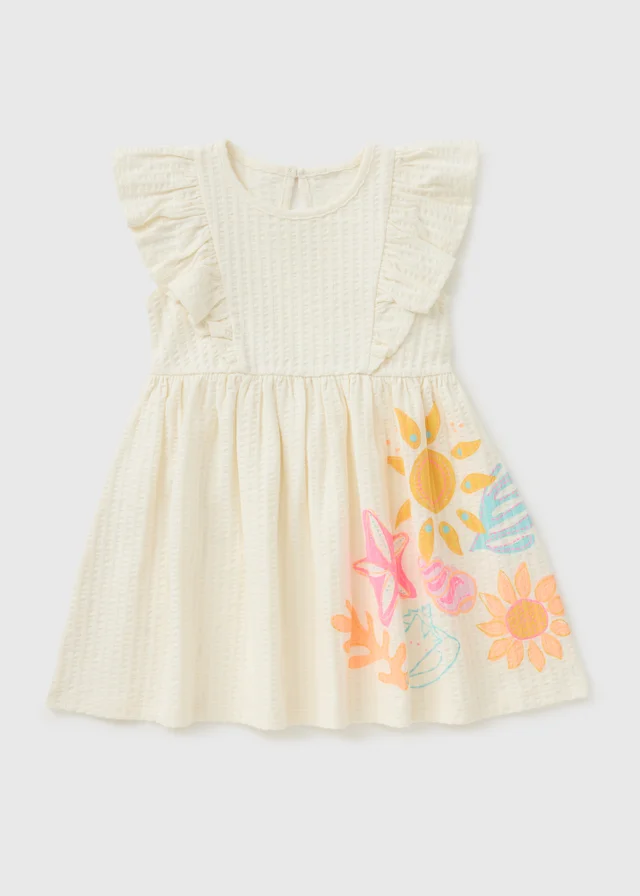 Girls Cream Shell Boho Dress (1-7yrs)
