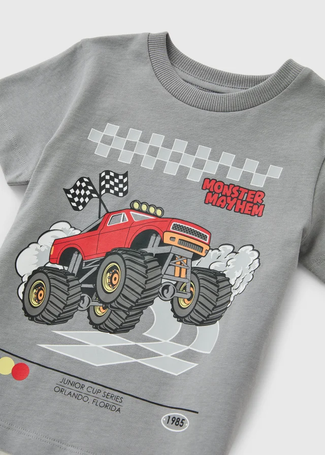 Boys Grey Truck T-Shirt (1-8yrs)