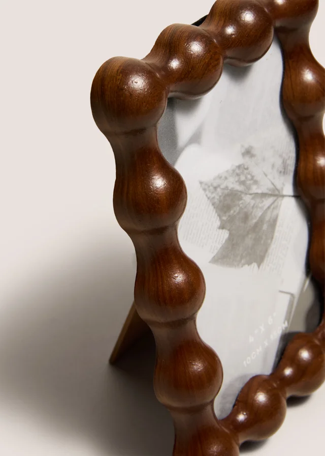 Wood Effect Bobble Photo Frame
