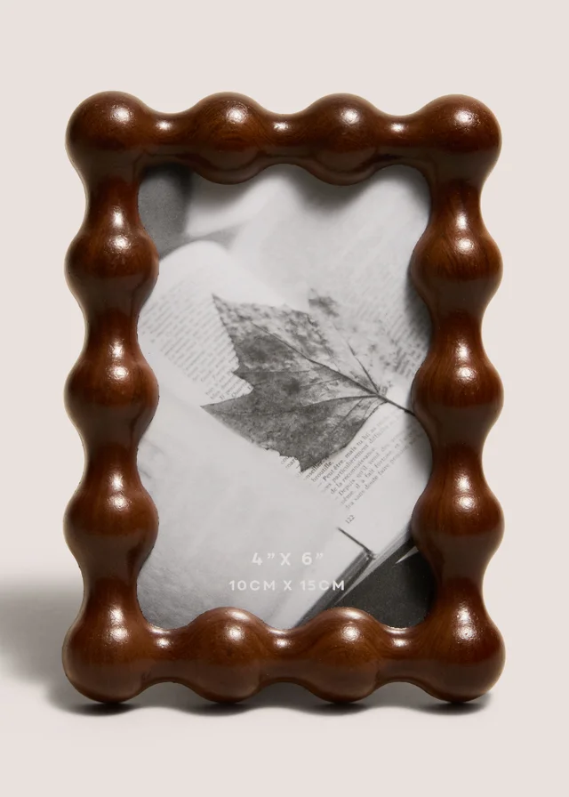 Wood Effect Bobble Photo Frame