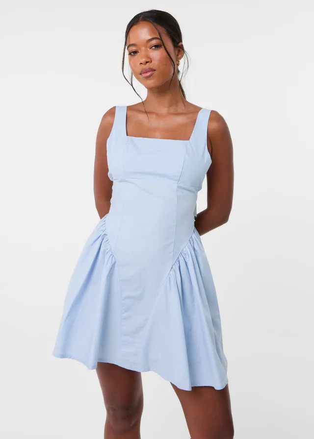 Pink Vanilla Blue Bow Back Mini Dress